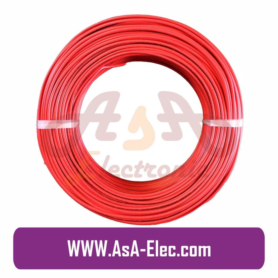 سیم افشان قرمز تمام مس 0.75mm